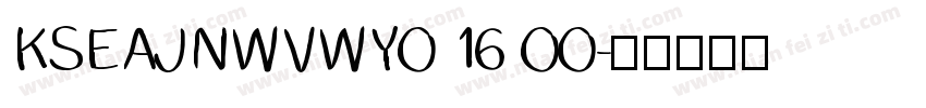 KSEAJNWVWY0 16 00字体转换